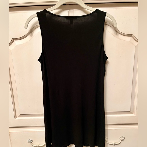 Eileen Fisher Tunic Tank with Pleated Neckline - Picture 3 of 3